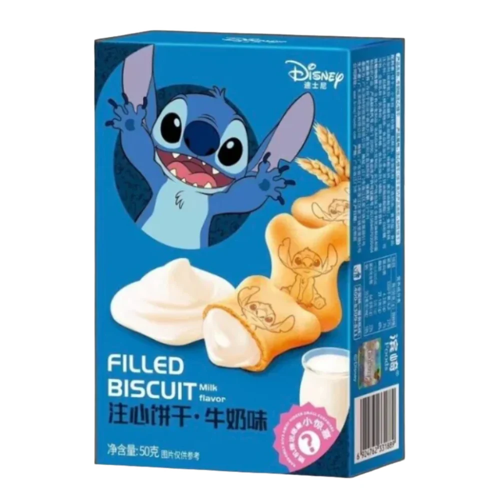 Binqi Disney Stitch Filled Biscuit Milk Flavor 24 x 50g