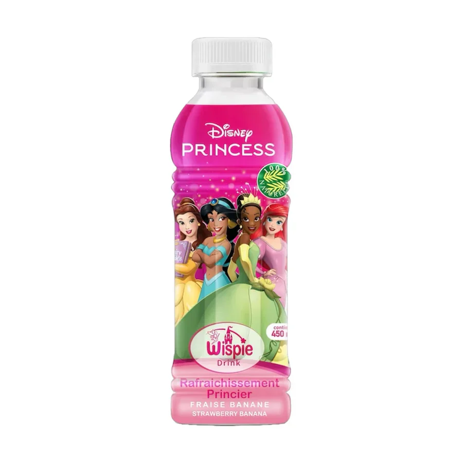 Disney Wispie Drink Princess Strawberry Banana 24 x 450ml