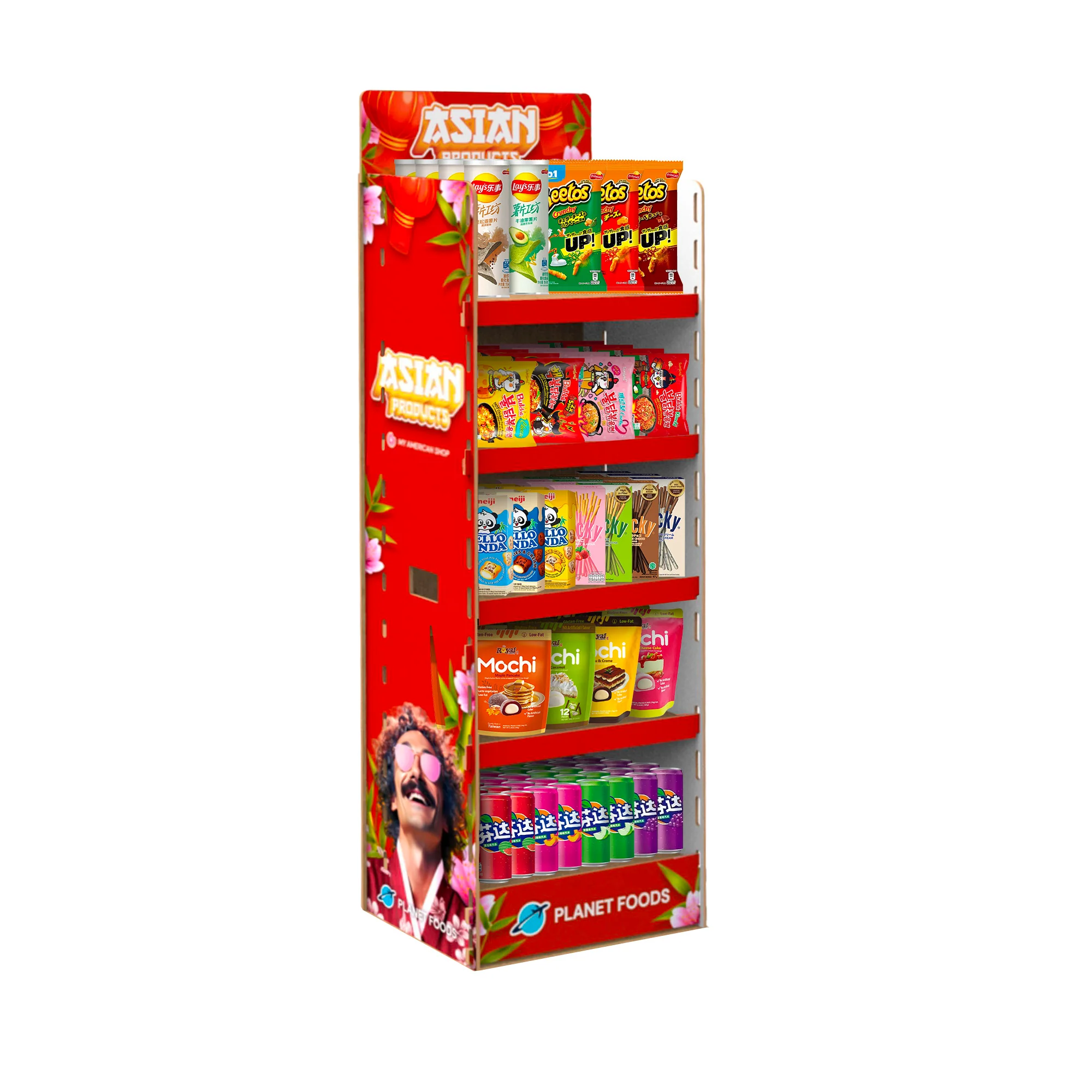 Display Planet Foods Asia Wood