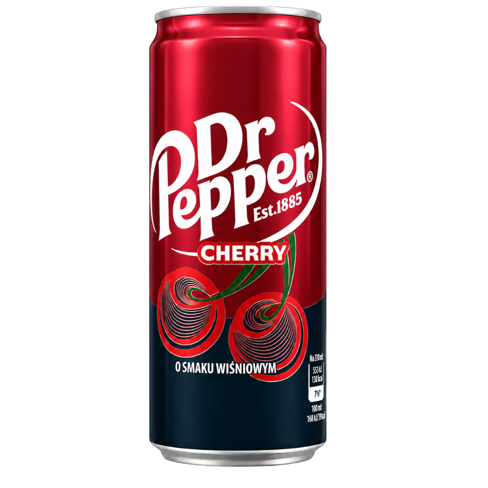 Dr Pepper Slim Can Cherry 24 x 330ml