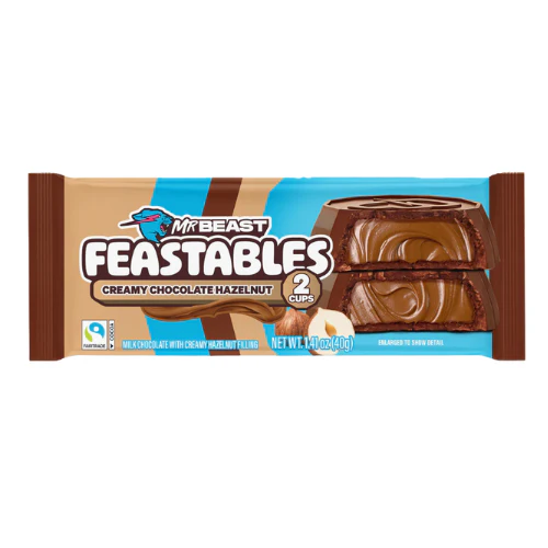 Mr Beast Feastables Cups Creamy Chocolate Hazelnut 24 x 40g