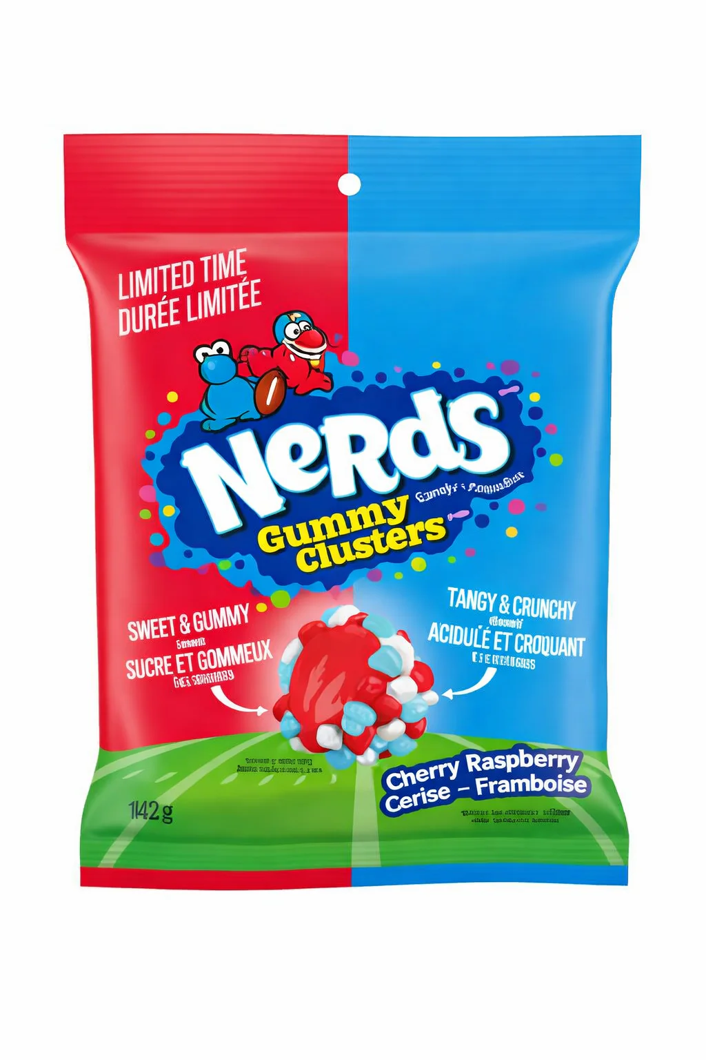 Wonka Nerds Gummy Cluster NFL Cherry Raspberry 10 x 113g