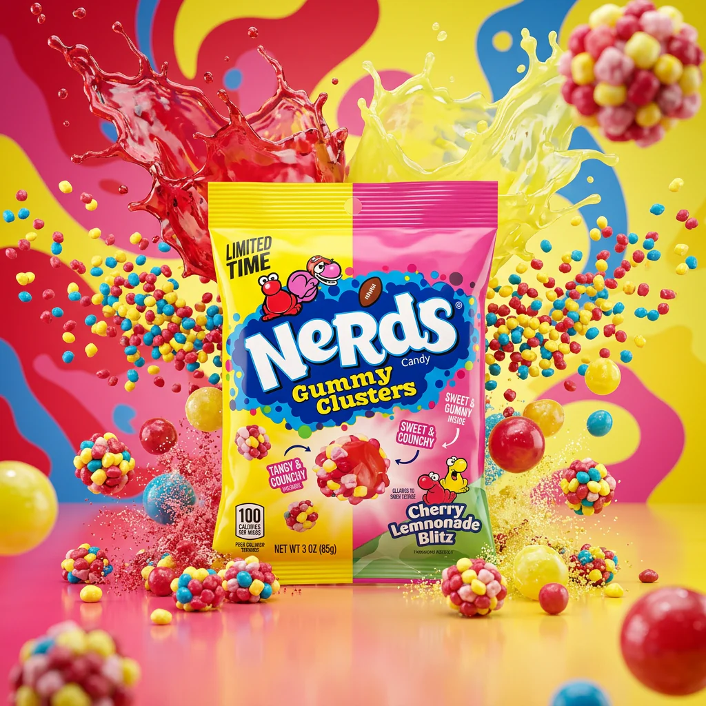 Wonka Nerds Gummy Clusters Candy Cherry Lemonade 12 x 85g - Image 2