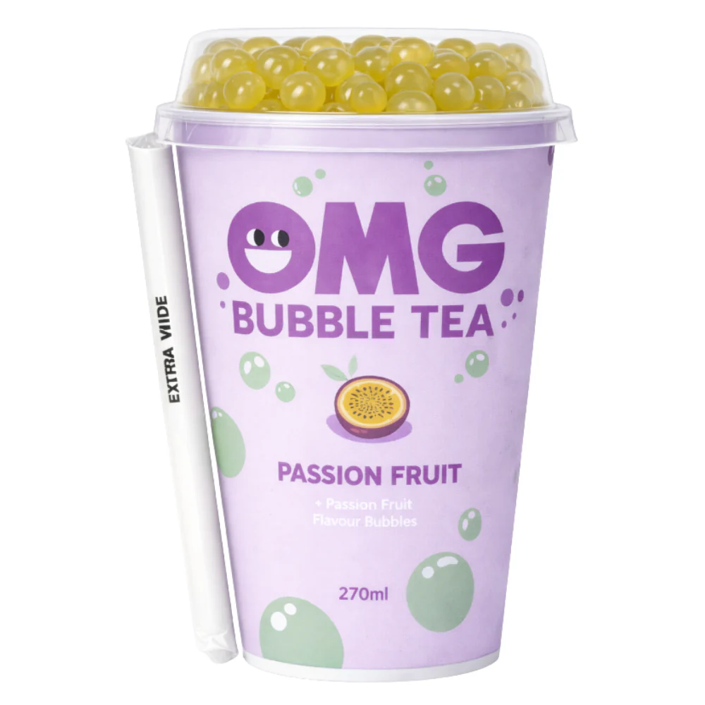 OMG Bubble Tea Passion Fruit Green Apple 10 x 270ml