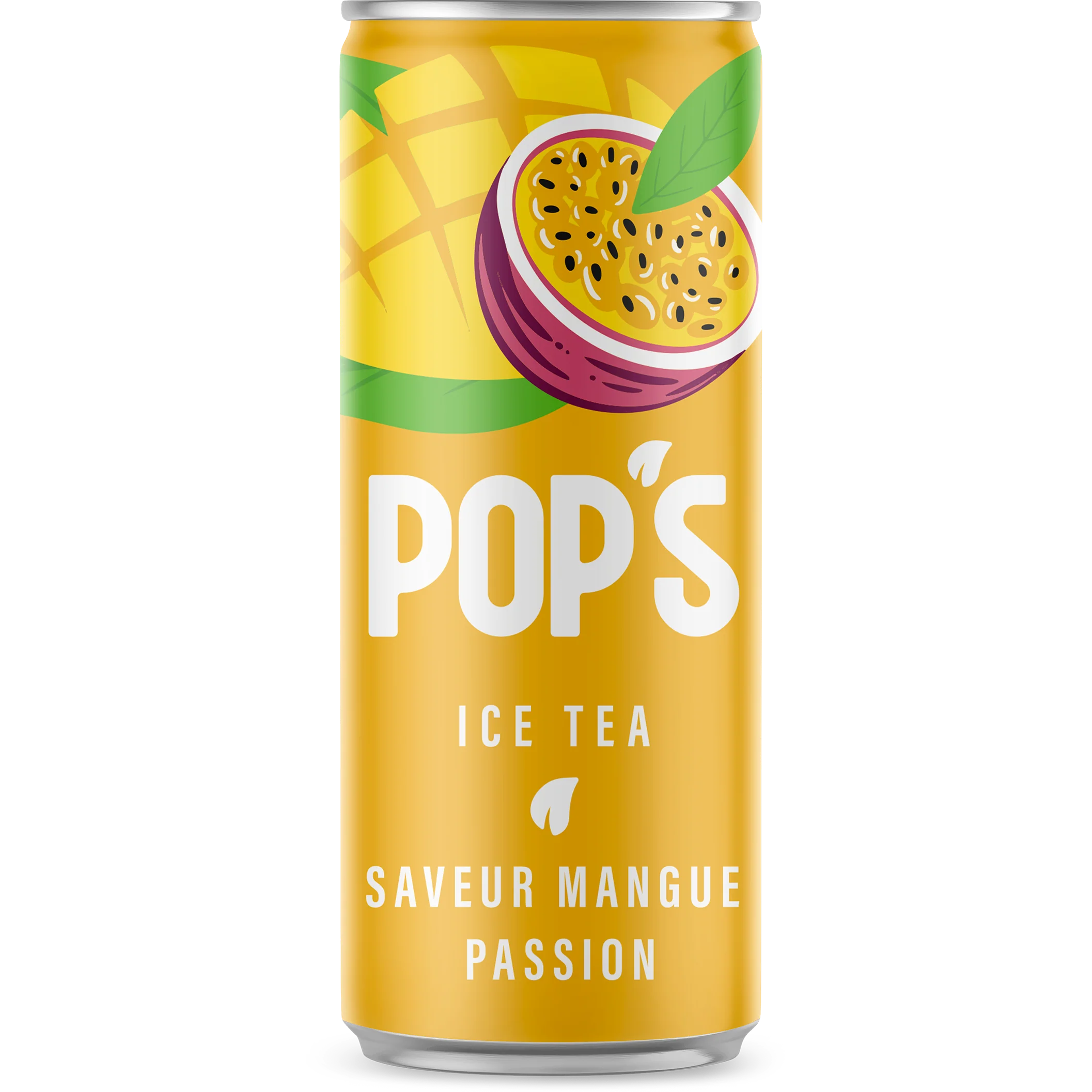 Pop's Ice Tea Mango Passion Fruit Can 24 x 330ml