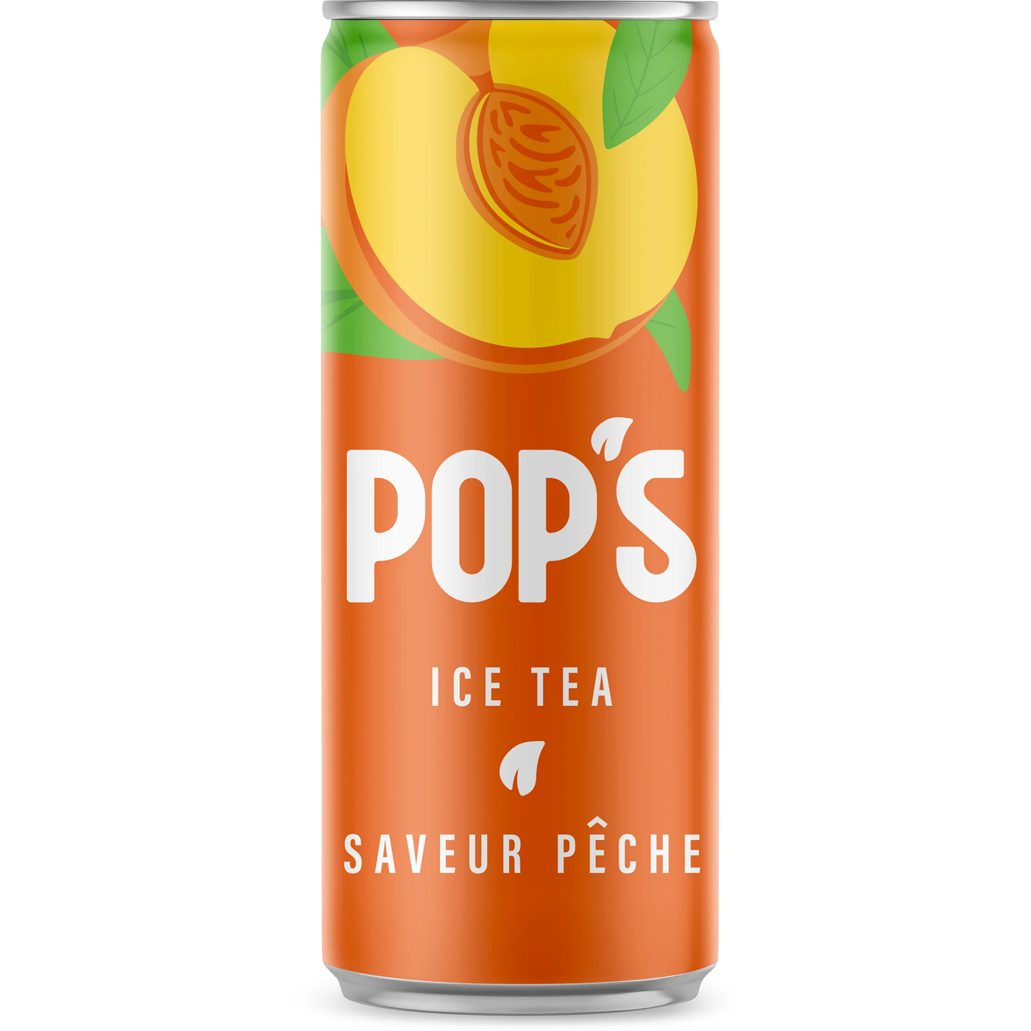 Pop's Ice Tea Peach Can 24 x 330ml