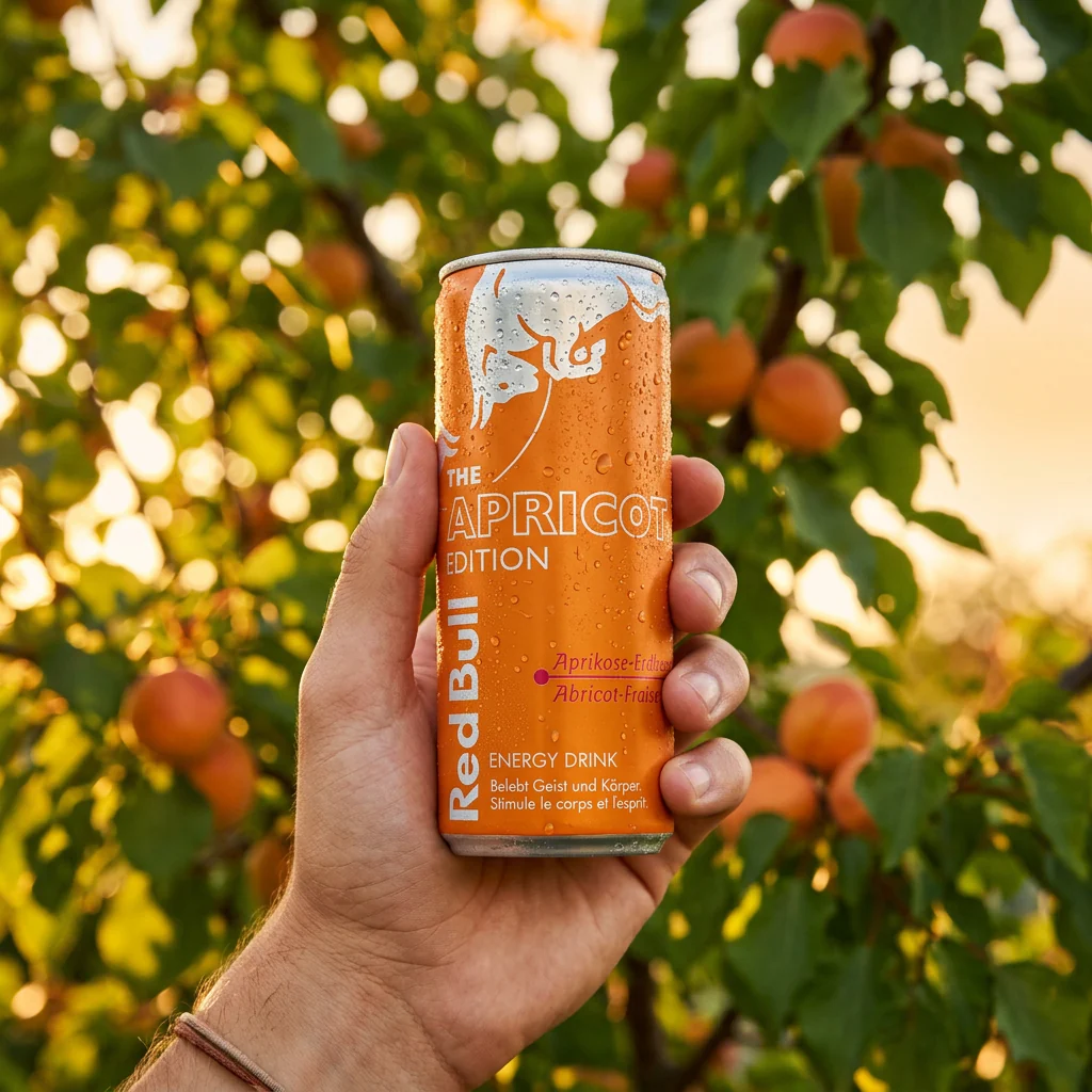 Red Bull Energy Drink The Apricot Edition Apricot & Strawberry 24 x 250ml - Image 2