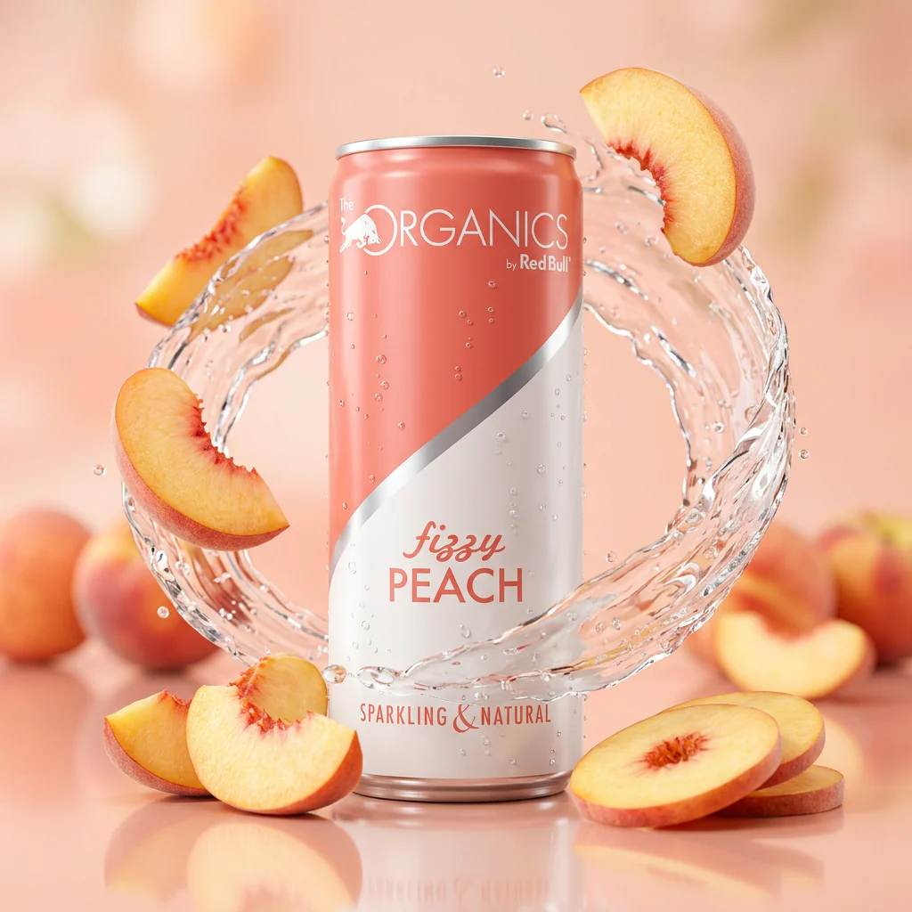 Red Bull Organics Fizzy Peach 24 x 330ml - Image 2