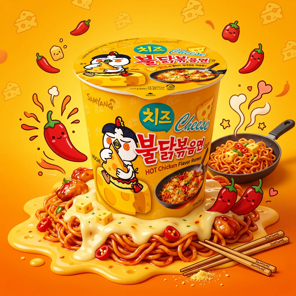 Samyang Buldak Ramen Cup Cheese 6 x 70g - Image 2