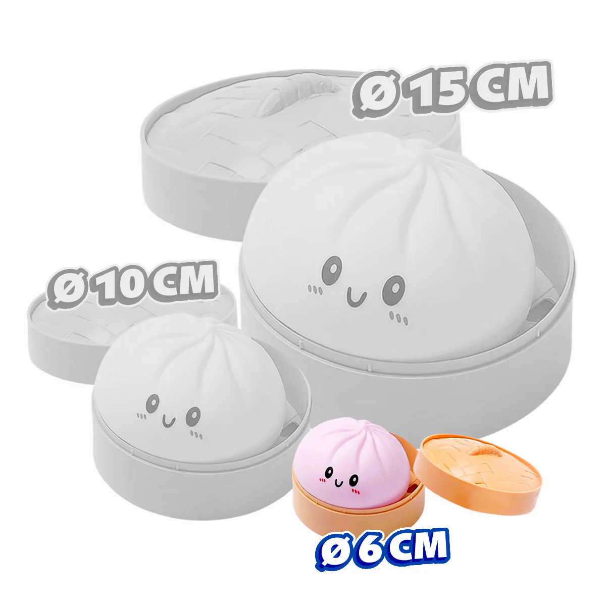 Squishy Bun Toy Rainbow S 24 x 1pc - Image 2
