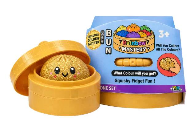 Squishy Glitter Bun Toy M 12 x 1 pc
