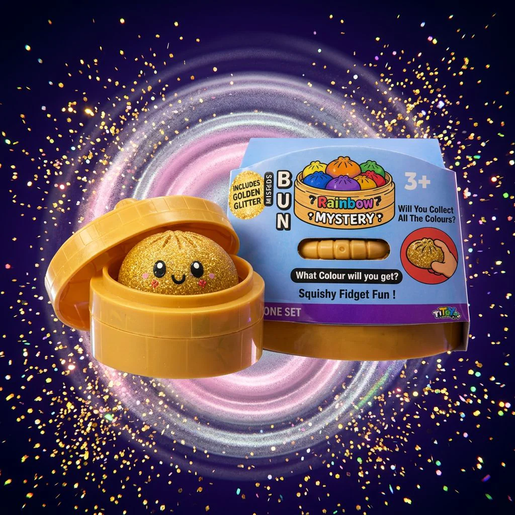 Squishy Glitter Bun Toy M 12 x 1 pc - Image 3